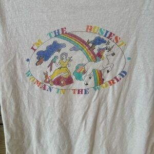 Women’s Re/Done white graphic tee. Size M. Worn but no flaws.